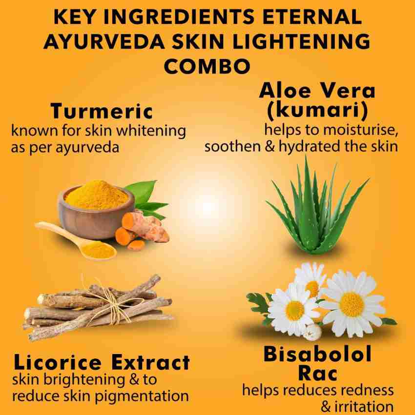 Eternal Ayurveda Skin Brightening Kit Skin Lightening Oil and