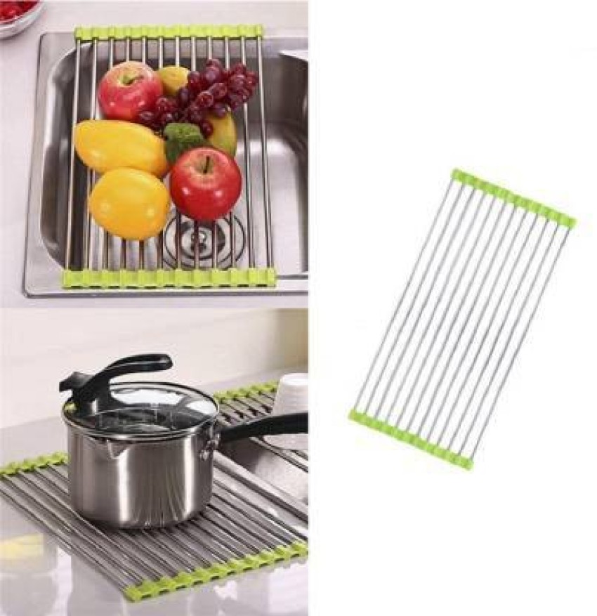 ALWAFLI Fruits/Vegetables Kitchen Rack Steel Stainless Steel Dish Drying  Rack Sink Crockery Fruit Vegetable Wash Drainer Mat Price in India - Buy  ALWAFLI Fruits/Vegetables Kitchen Rack Steel Stainless Steel Dish Drying  Rack