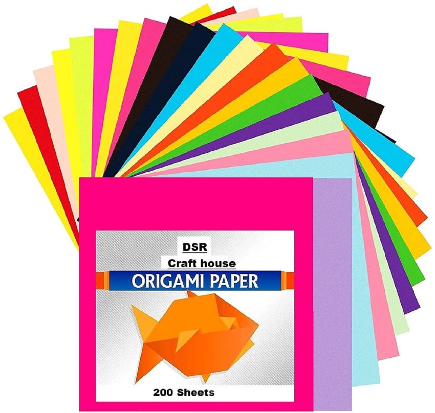 200 Sheets 20 Color Origami Paper for Kids Double Sided Origami Squares in  Vivid Colors 6 Inch Easy Fold for Arts Craft