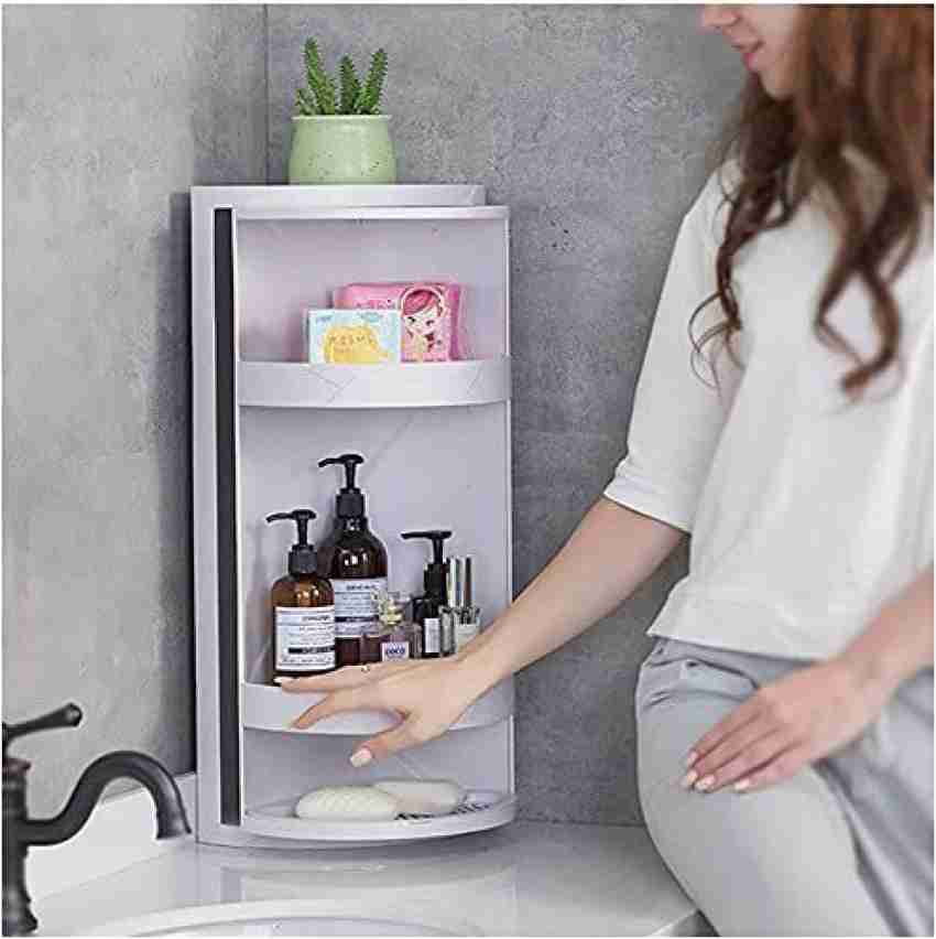 Rotating Triangle Cabinet Corner Shower Caddy Storage Shelf for Shower Home