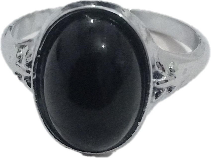 DHARMSAVI COLLECTION Black Haqiq 7.25 9.00 Ratti 100 Natural Black Agate Hakik Adjustable Gemstone Ring Men Women Metal Aluminum Agate Silver Plated Ring Price in India Buy DHARMSAVI COLLECTION Black ...