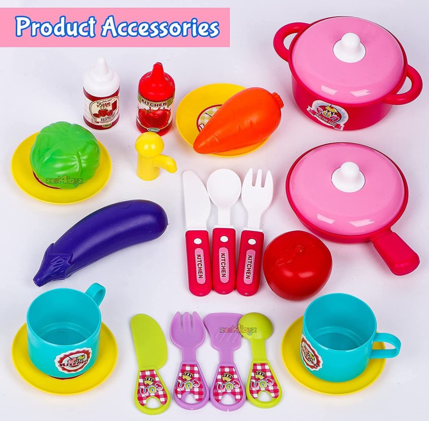 Kitchen Set for Kids Girls Big Cooking Set Light and Sound