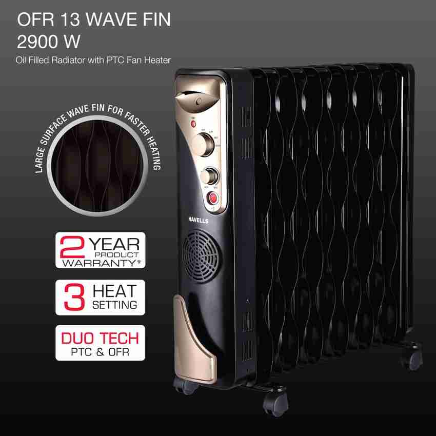 HAVELLS OFR 13 Wave Fin (Black) OFR 13 FIN WAVE Oil Filled Room Heater  Price in India - Buy HAVELLS OFR 13 Wave Fin (Black) OFR 13 FIN WAVE Oil  Filled Room