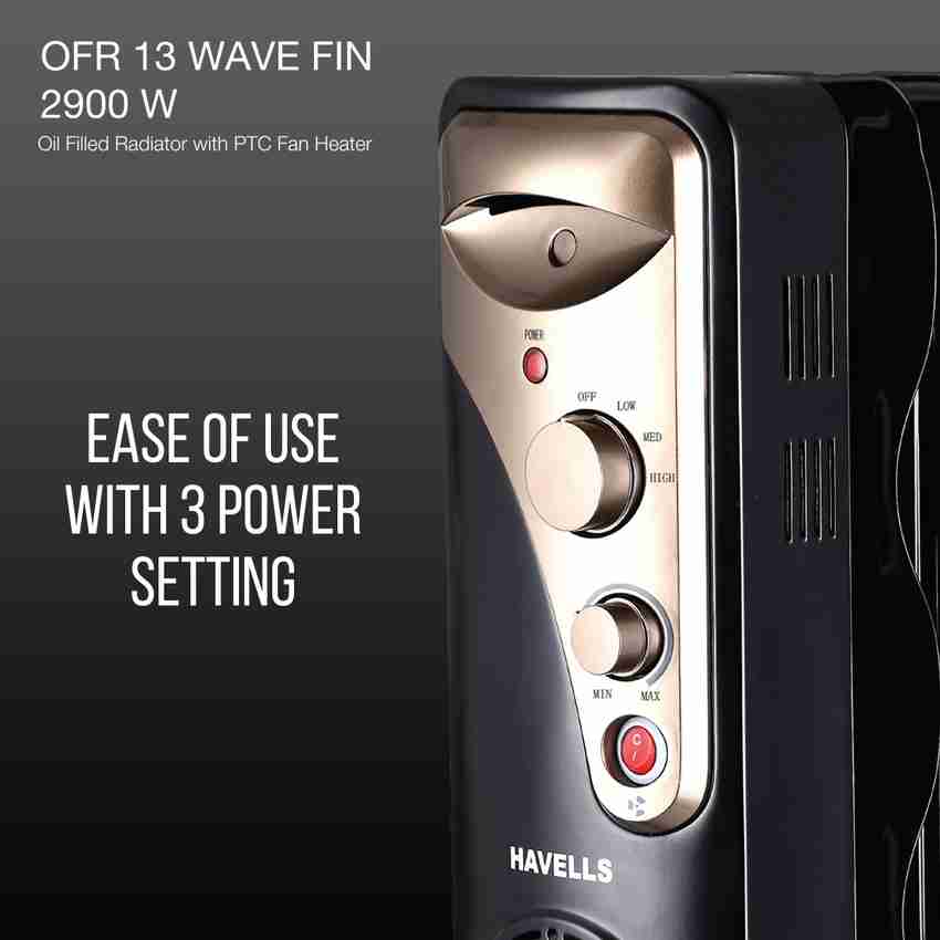 HAVELLS OFR 13 Wave Fin (Black) OFR 13 FIN WAVE Oil Filled Room Heater  Price in India - Buy HAVELLS OFR 13 Wave Fin (Black) OFR 13 FIN WAVE Oil  Filled Room