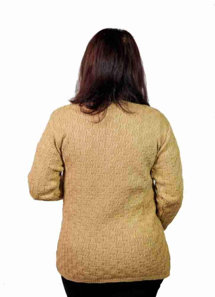 lady willington Self Design Round Neck Casual Women Brown Sweater - Buy lady  willington Self Design Round Neck Casual Women Brown Sweater Online at Best  Prices in India