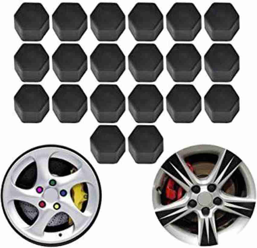 Auto MT 20pcs Set Black 19MM Silicone car Wheel Nuts Bolts Cover