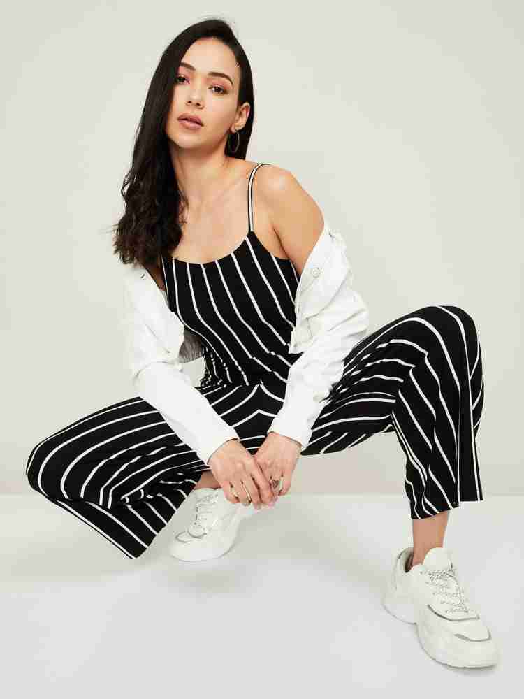 Ginger by Lifestyle Striped Women Jumpsuit - Buy Ginger by