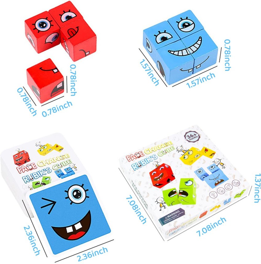 PATPAT Wooden Expressions Matching Block Puzzle Educational Games  Montessori Toy for Kids Preschool Ages 3 Years and Up,Face-Changing Rubik's  Cube Building Blocks Price in India - Buy PATPAT Wooden Expressions  Matching Block Puzzle