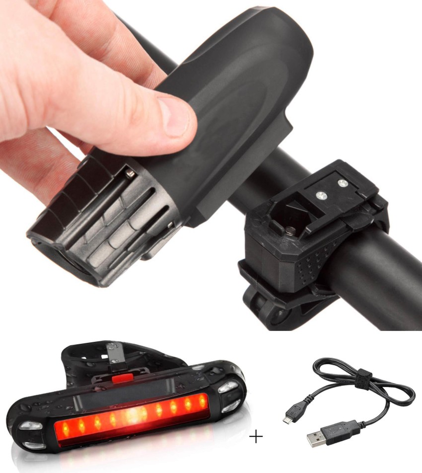 Bicycle headlight and online taillight set