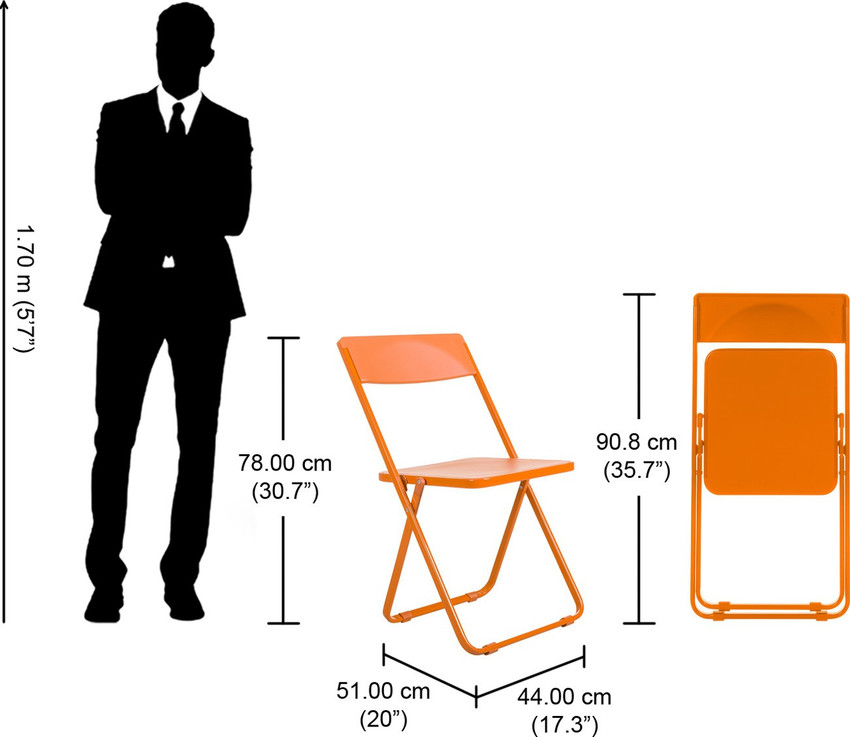Godrej Interio Slim in Orange Colour Set of 2 NA Study Folding