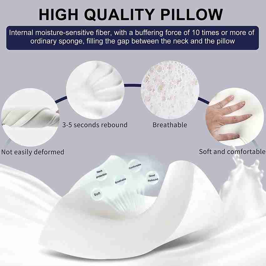 WAIT2SHOP Contour Memory Foam Pillow For Neck Pain Relief