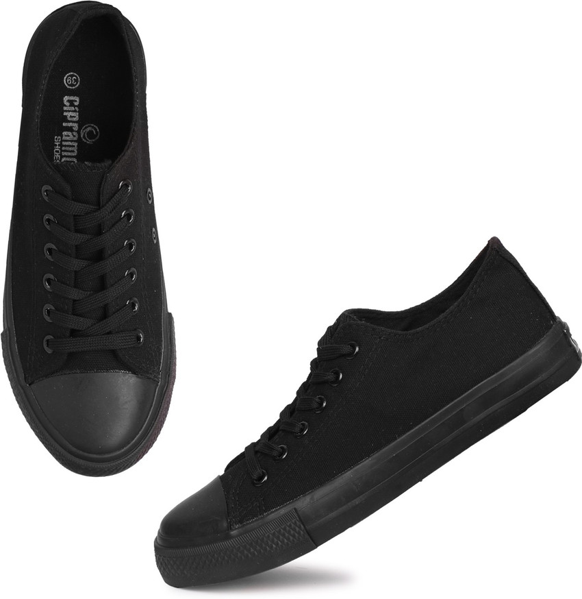 Black canvas sale shoes for girl