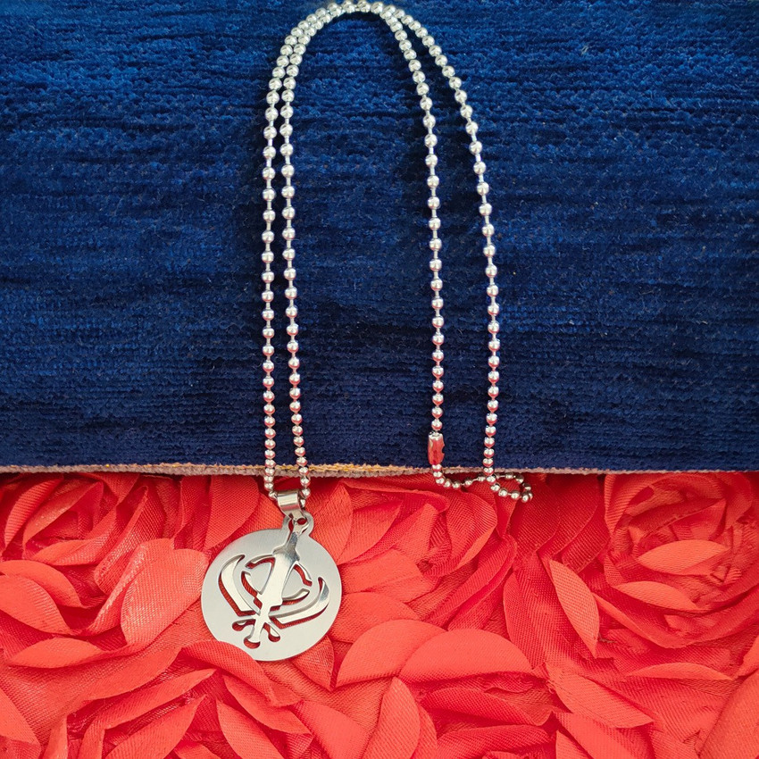 Khanda pendant silver store