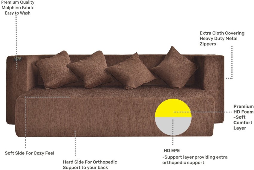 Sofa Bed 4 Seater Double Foam Fold
