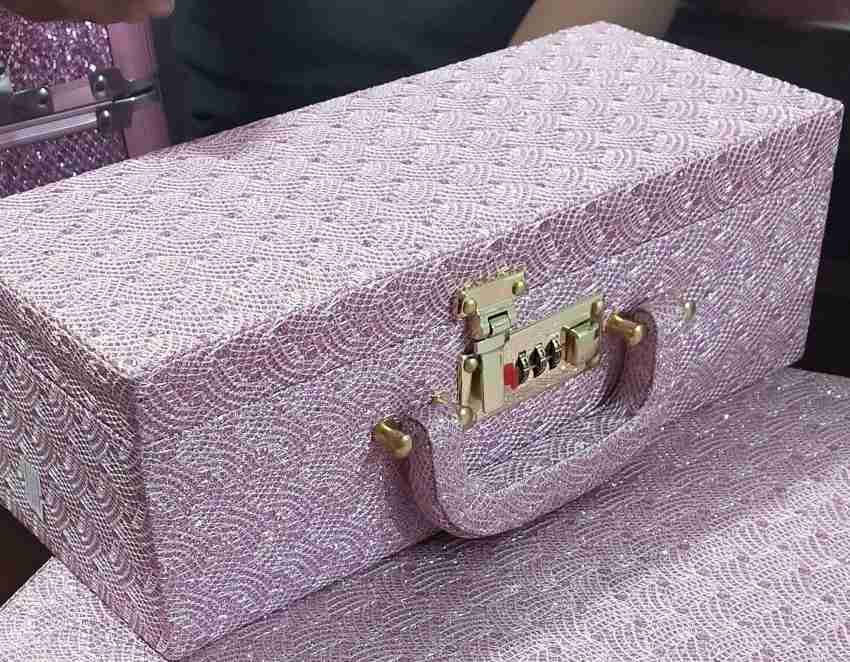 The Pottery Hut Handcrafted Pink Designer Travel With Number Lock Antique  Makeup, Bangle Box Vanity Box keep your heavy Bangles in a separate cover  from other items in your luggage Vanity Box