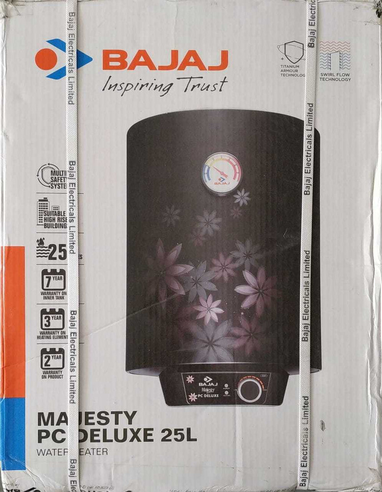 BAJAJ 25 L Storage Water Geyser (Majesty PC Deluxe 25L, Multicolor) Price  in India - Buy BAJAJ 25 L Storage Water Geyser (Majesty PC Deluxe 25L,  Multicolor) online at Flipkart.com