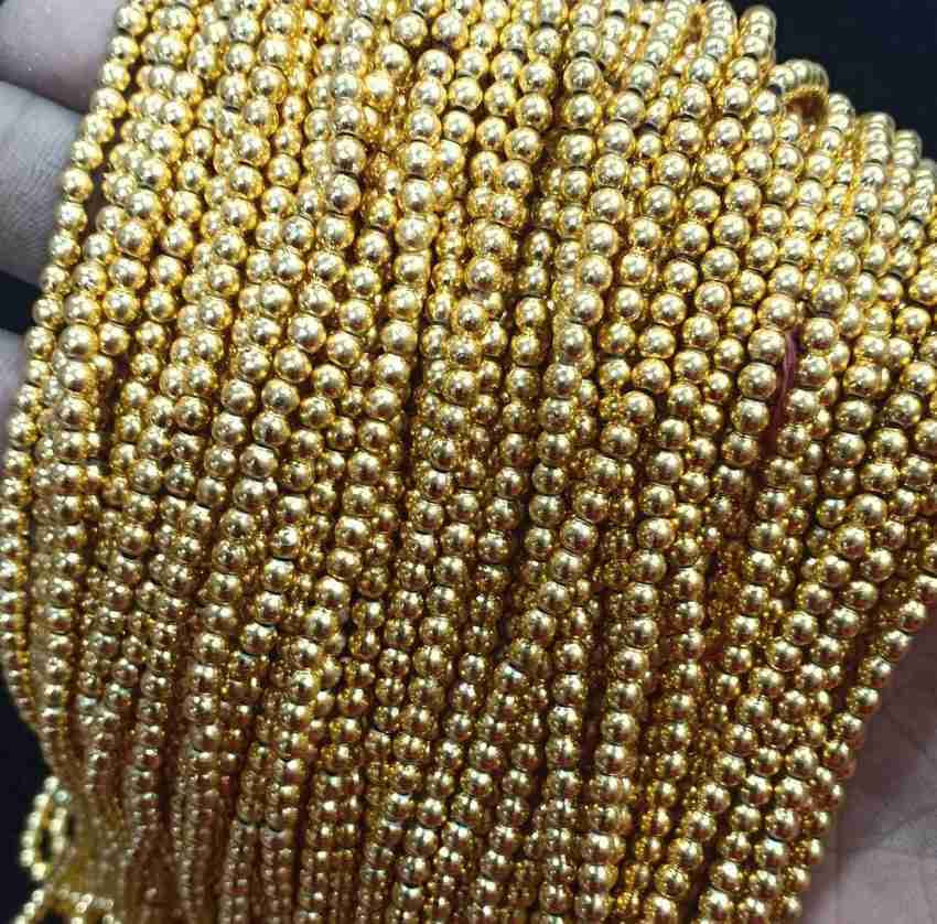 The Unique 3mm Golden Moti For Plastic Beads for Craft Decoration Jewellery Making DIY Kit Aari Maggam Embroidery Work 3mm Golden Moti For Plastic Beads for Craft Decoration