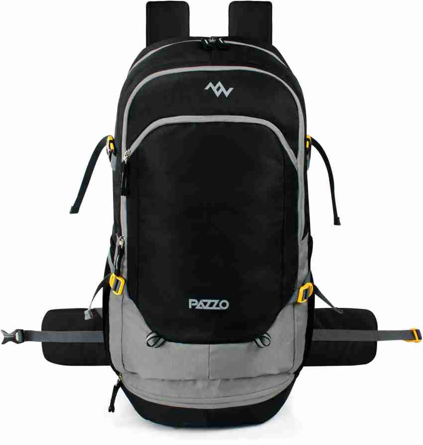 PAZZO High Quality 50L Travel Backpack Bag for Men and Women with 1 Year Warranty 50 L Backpack Black Grey Price in India Flipkart