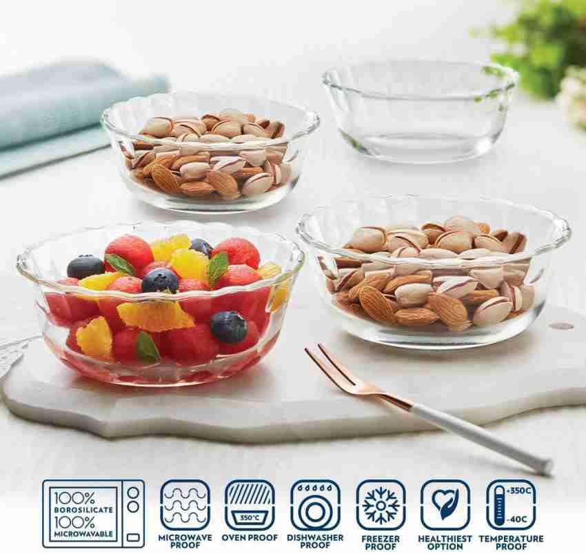 Buy Borosil Glass Serving & Mixing Bowls With Lids, Oven