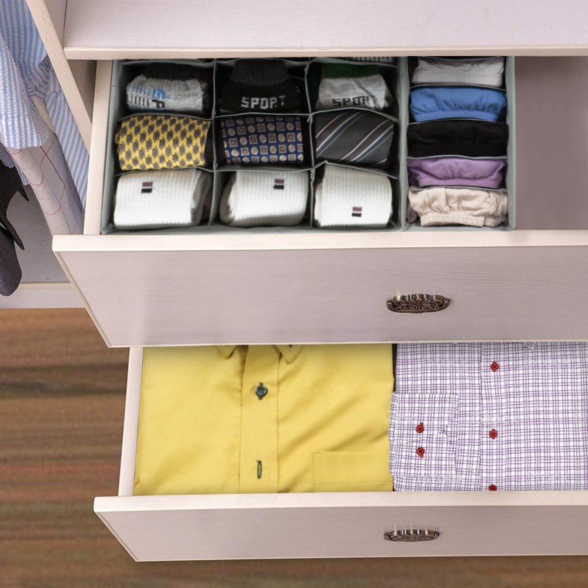 HOKiPO Undergarment Organizer Storage Box for Drawers Bra Panty