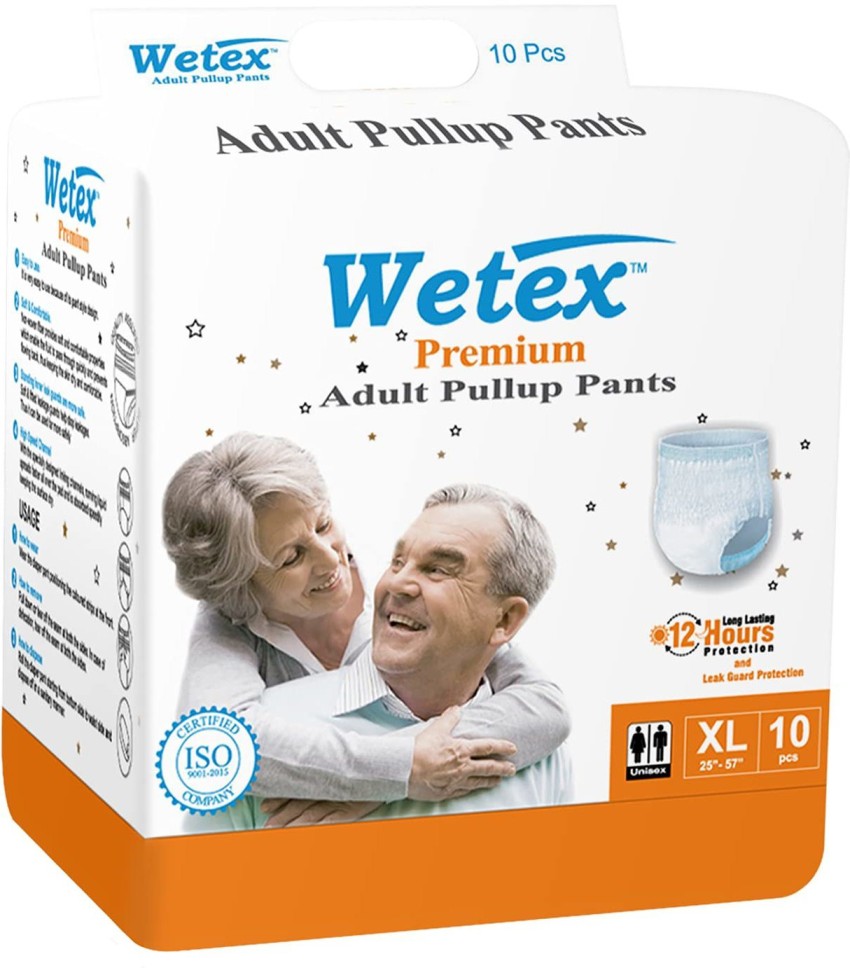 wetex Premium Adult Pullup Pants - Extra Large (10 pieces) Adult Diapers -  XL - Buy 10 wetex Adult Diapers