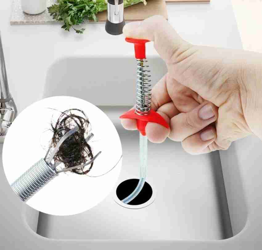 Drain Hair Catcher Remover Metal Drain Relief Auger Cleaning Tool For Bath  Tubs Sink Toilet Sewers Kitchen