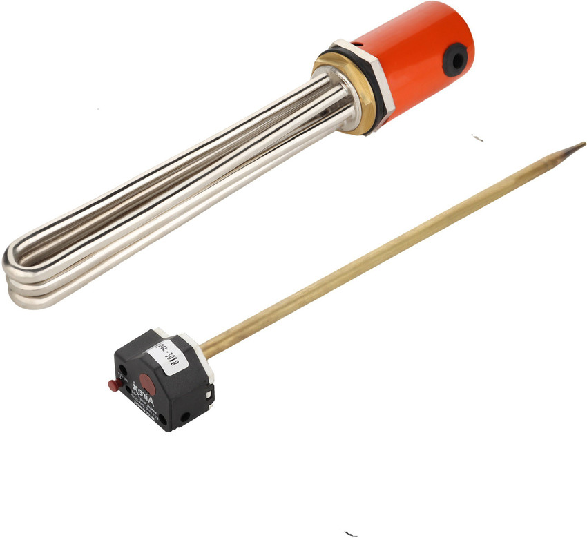 Airex Commercial Copper Nickle Plating Solar Geyser Panel Water Heater  Element with Thermostat Cut-Off Electronic Electric Water Heater Geyser  Temperature Controlling Sensor (11 inch - Reset) 4000 W Immersion Heater  Rod Price