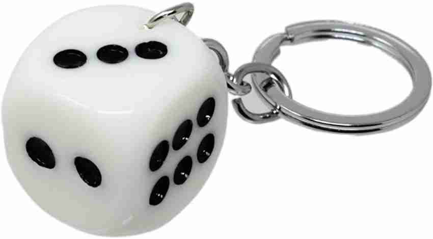 Magic of Gifts Cute Boy Doll Keychain and Black & White Dice
