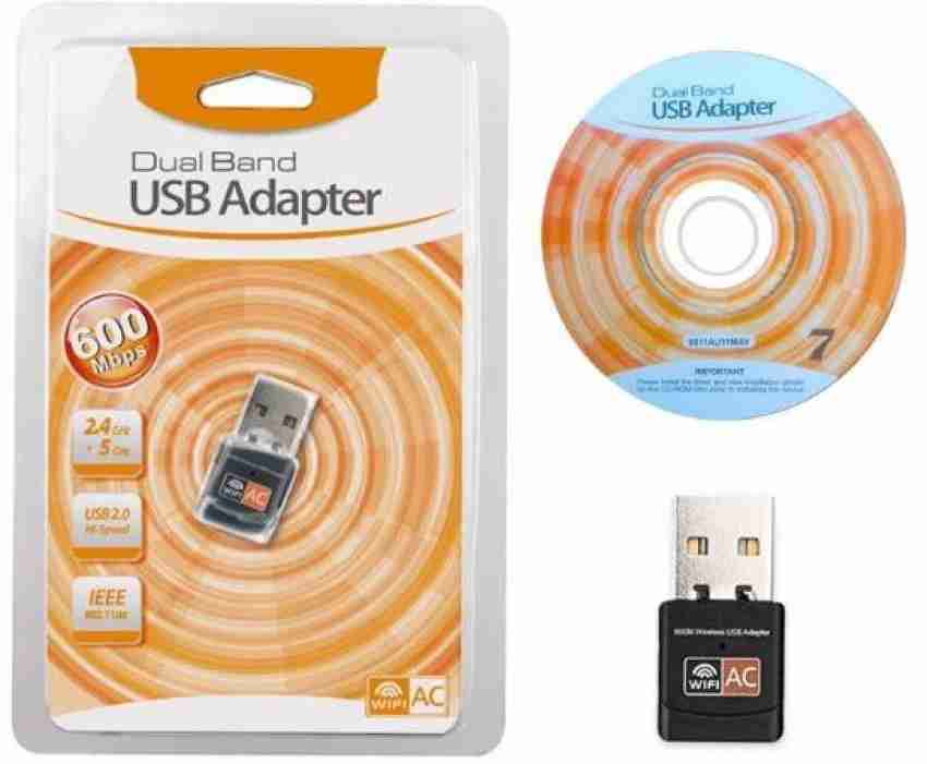 AUSHA USB 5G WiFi Dual Band Wireless Donglewith 600Mbps Speed for PC Laptop  Desktop at Rs 550/piece, Wireless USB in Gurgaon