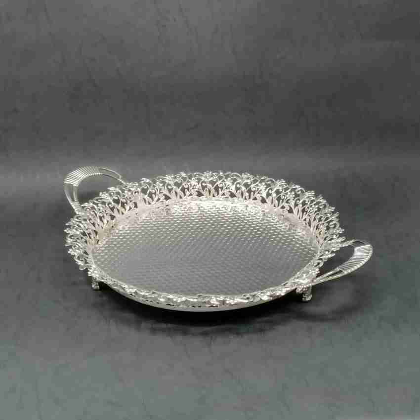 Buy German Silver Plates/Beautiful Silver Coated Tray for