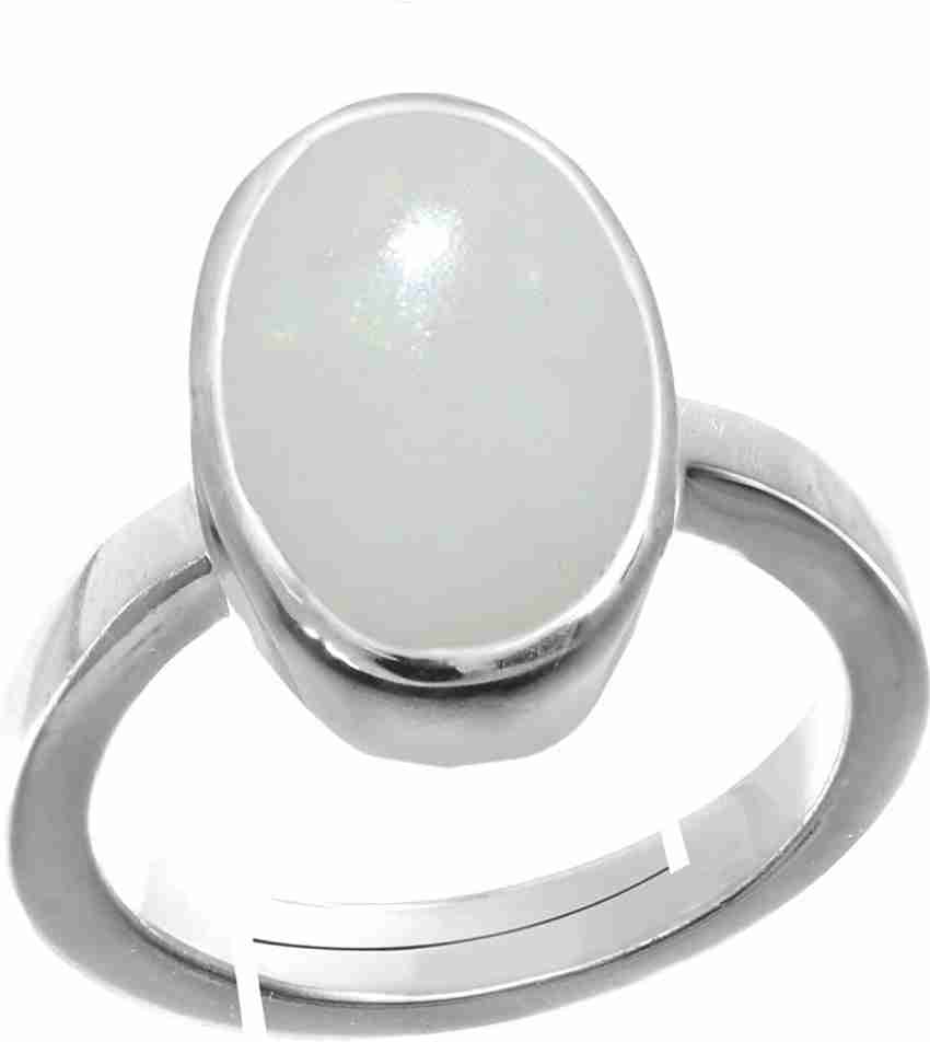 White opal stone ring hot sale