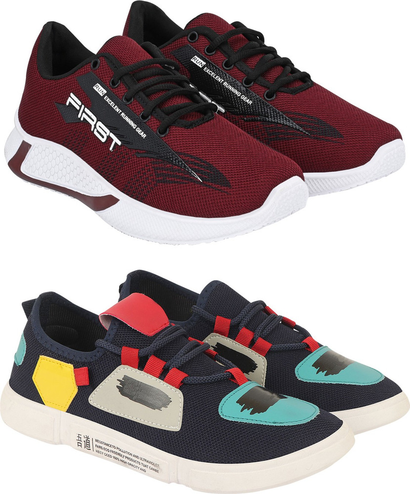 Aura Trendy Sport Shoes For Men Pack OF 2 Running Shoes For Men