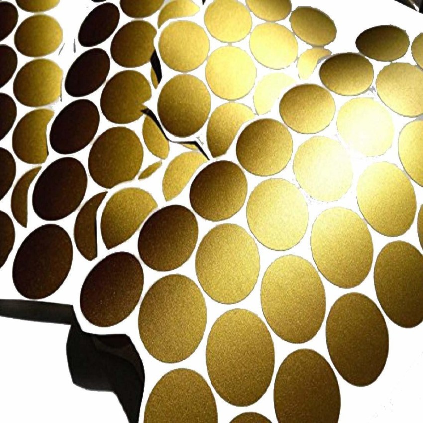 JSMSH 2.5 cm Gold Waterproof Round Dots Sticker for Envelopes, Party  Wedding Card, Office, Home Decor Pack of 1000 Pices (25mm) - Stickers (1)  Non-Reusable Sticker Price in India - Buy JSMSH