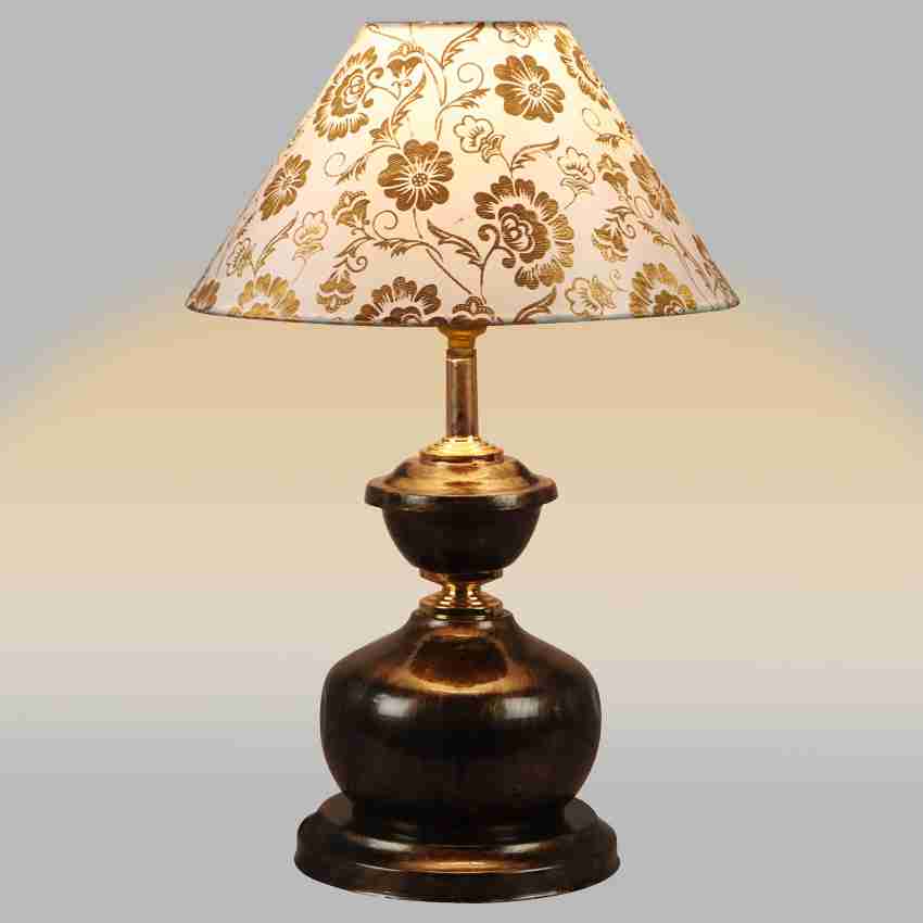 foziq White & Gold Fabric Shade with Copper Metal Base Table Lamp Price in  India - Buy foziq White & Gold Fabric Shade with Copper Metal Base Table  Lamp online at