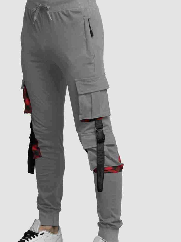 MANIAC Colorblock Men Grey, Red Track Pants - Buy MANIAC Colorblock Men  Grey, Red Track Pants Online at Best Prices in India