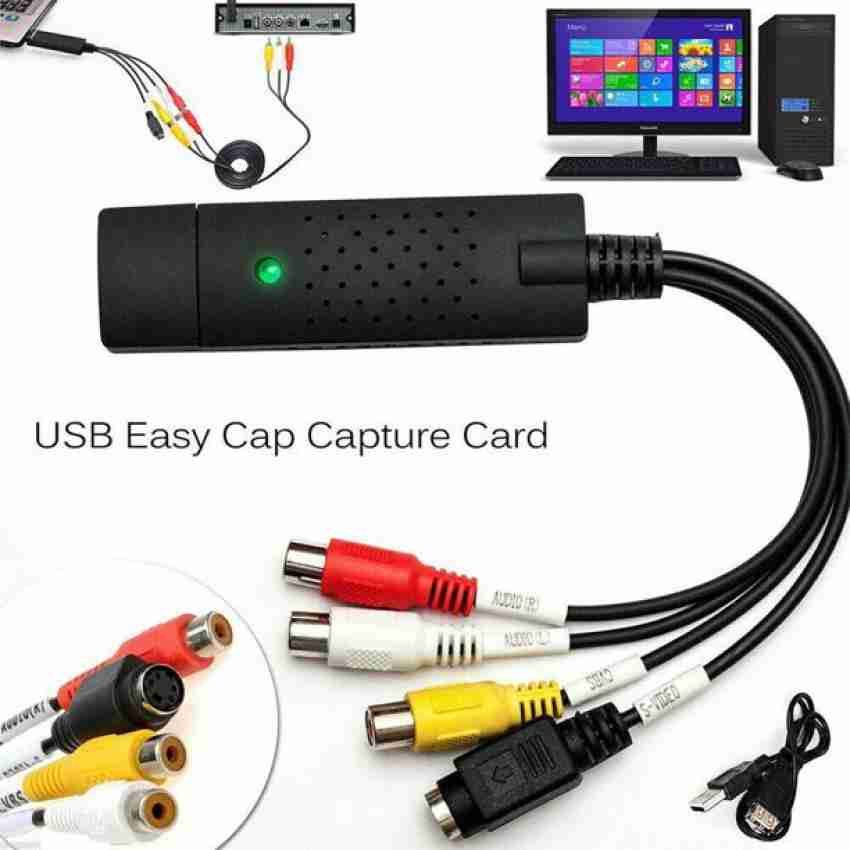 VHS to Digital Converter USB 2.0 Video Converter Audio Capture Card VHS Box  VHS VCR TV to Digital Converter Support Win 2000/Win Xp/ Win Vista /Win  7/Win 8/ Win 10 Linux Mac/Android 