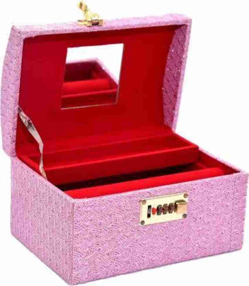 The Pottery Hut Handcrafted Pink Designer Travel With Number Lock Antique  Makeup, Bangle Box Vanity Box keep your heavy Bangles in a separate cover  from other items in your luggage Vanity Box