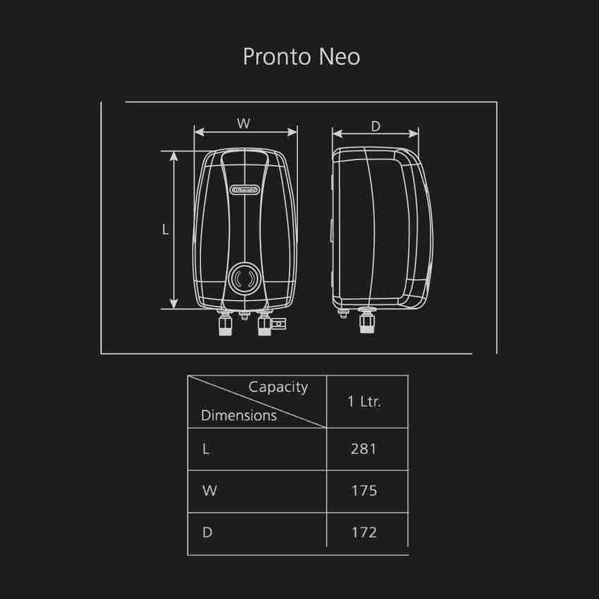 Racold 3 L Instant Water Geyser (Pronto Neo SS 3V 3KW, White) Price in  India - Buy Racold 3 L Instant Water Geyser (Pronto Neo SS 3V 3KW, White)  online at Flipkart.com
