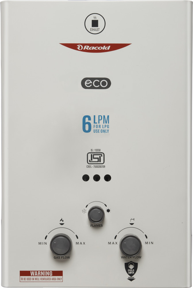 Racold 6 L Gas Water Geyser (ECO LPG, White) Price in India - Buy Racold 6  L Gas Water Geyser (ECO LPG, White) online at Flipkart.com