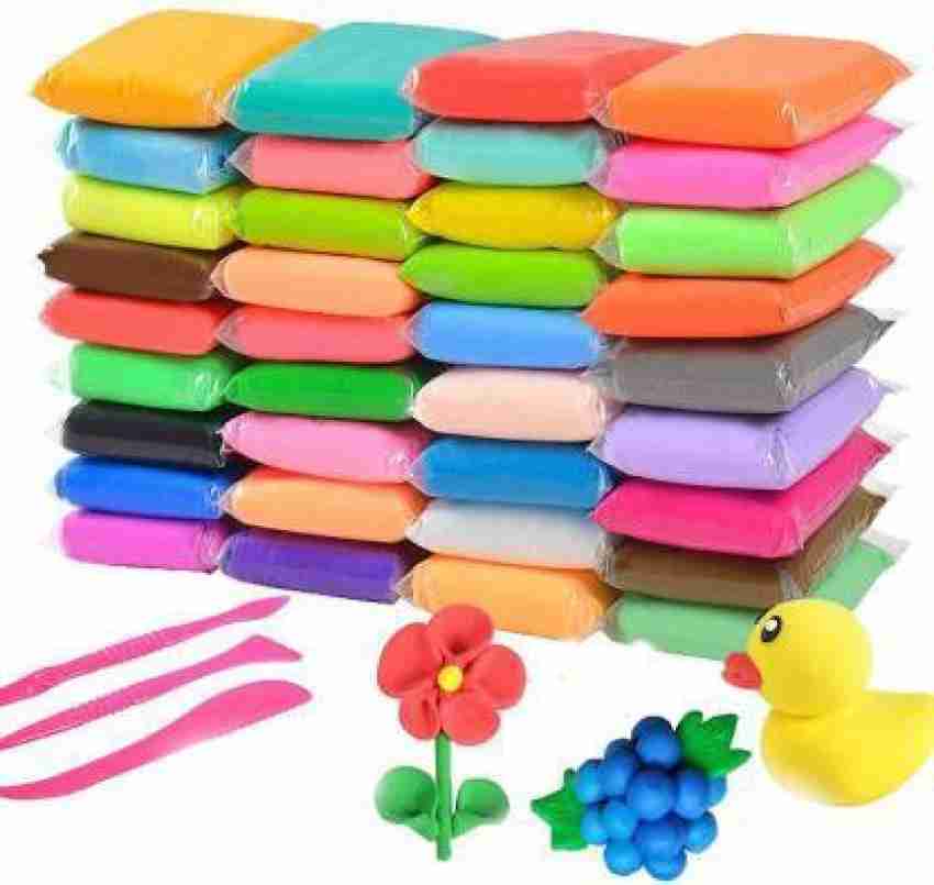 Shopex Bouncing Clay Fluffy Foam Clay with Tools, Pack of 24  Super Light DIY Clay for Model air Dry Clay Fun Toy, Colors Air Dry  Modelling Bouncing with tools (Pack