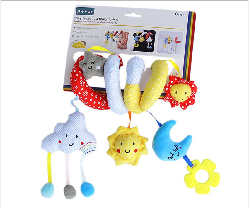 PATPAT Stroller Toy Bed Hanging Toys Baby Car Seat Toy with Mirror Boys and Girls Activity Spiral Baby Pram Toy Suitable from 0 to 12 Months Multicolor Rattle Price in India Buy