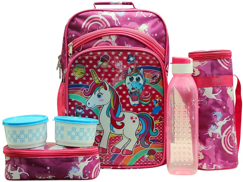 okji enterprises Girls Kids Fur Unicorn Lunch bag