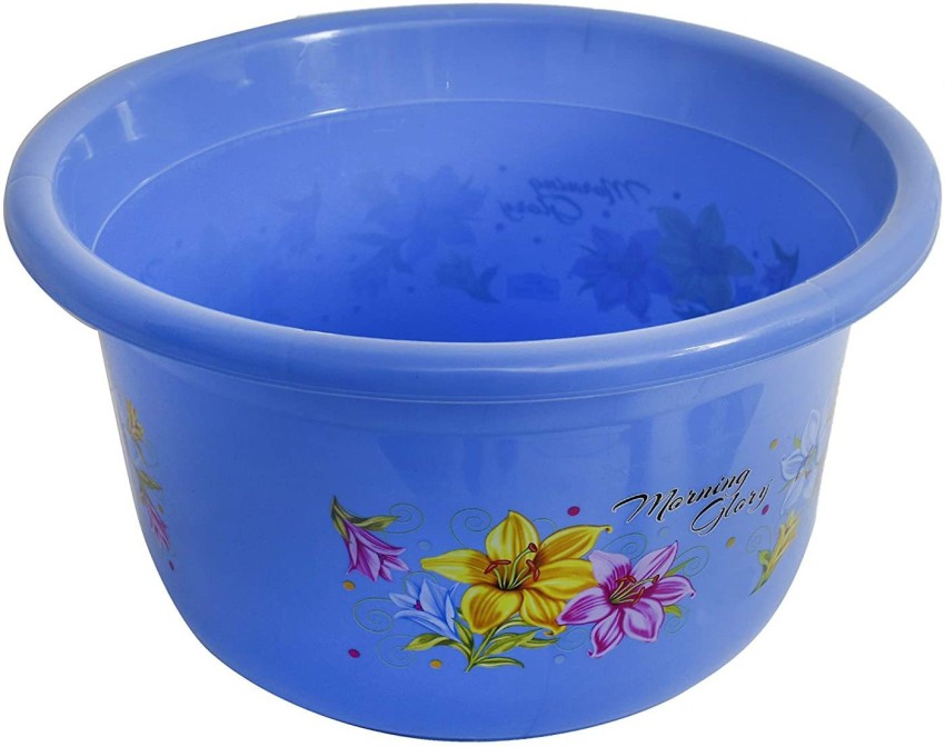 Heart Home Printed 2 Pieces Plastic Bucket & Tub Set (Blue) 25 L Plastic  Bucket Price in India - Buy Heart Home Printed 2 Pieces Plastic Bucket & Tub  Set (Blue) 25