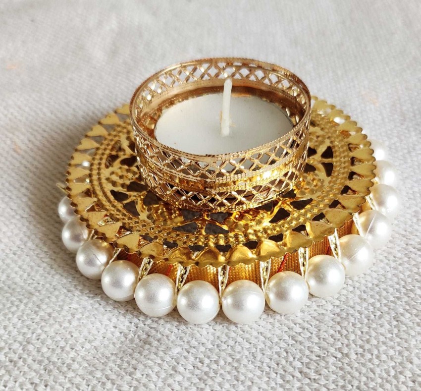 RHYTHM GIFT4U Phool Moti Chokor Ring Candle, Diya Candle