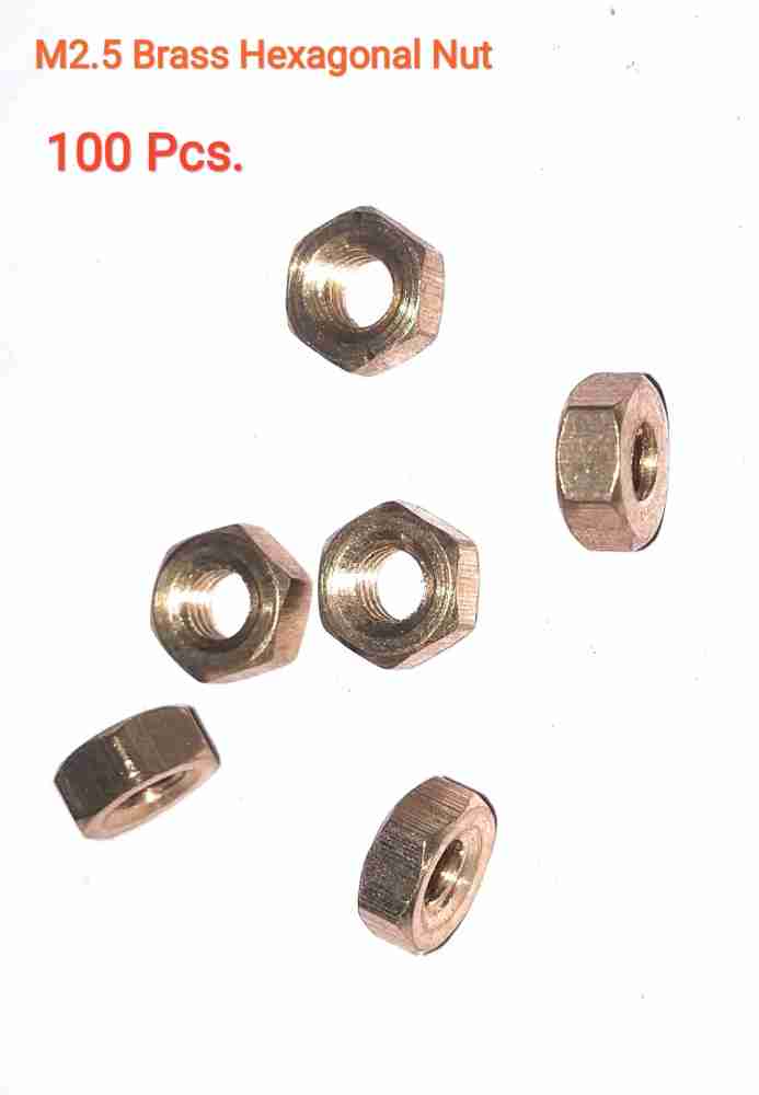 M2 Hex Nut Brass - from ₹100