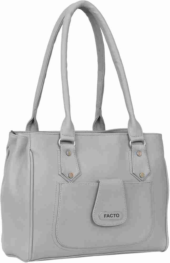Buy facto Women Grey Handbag Grey Online Best Price in India