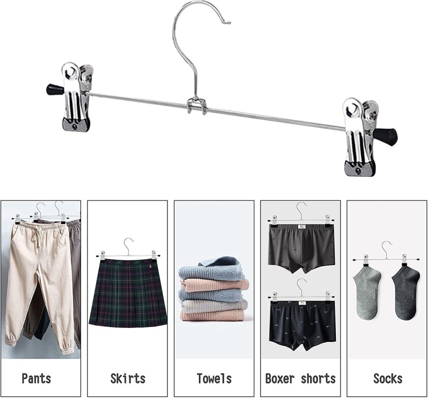 Buy HighGrade Wooden Pants Hangers with Clips 20 Pack Non Slip Skirt  Hangers Smooth Finish Solid Wood JeansSlack Hanger with 360 Swivel Hook   Pants Clip Hangers for Skirts Slacks  Clamp