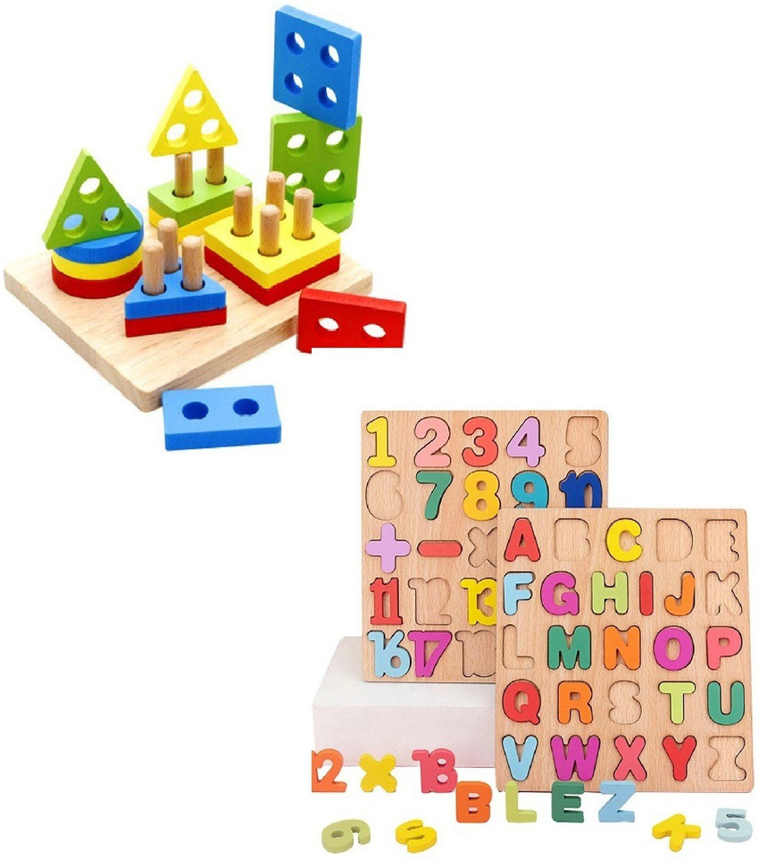 Univocean Set of 2 Educational Wooden Toy Set for kids Price in India Buy Univocean Set of 2 Educational Wooden Toy Set for kids online at Flipkart