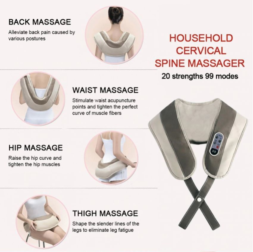 Massage shawl massager kneading household heating cervical spine massager  waist back massager 