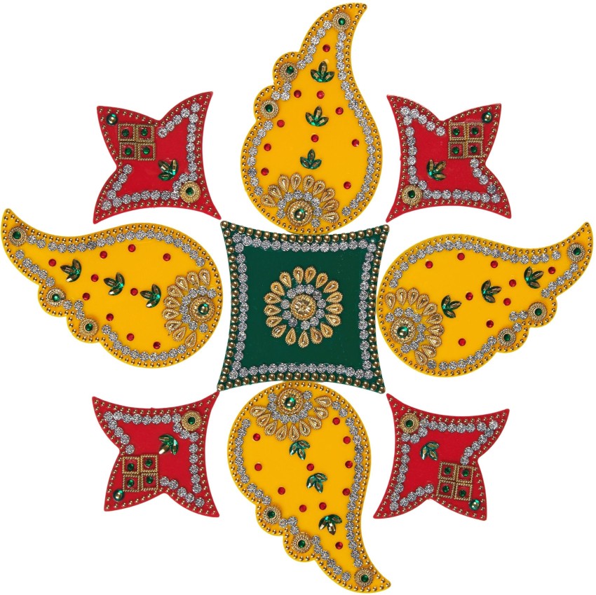 Rangoli Colors, Glitters and Four Design Jali Set